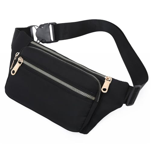 Bauchtasche Lässige Damen-Hüfttasche, Outdoor-Laufsport-Hüfttasche (Farbe : Black, Size : 22x5x14cm) von MXMZSRTH