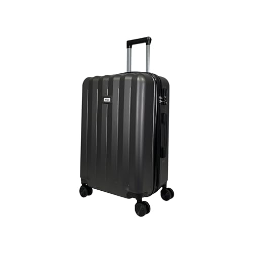 MY TRAVEL BAG ABS Hartschalen-Koffer Trolley Reisekoffer Tasche (Handgepäck-Mittel-Groß-Set) Zwillingsrollen (Anthrazit, Handgepäck (55cm)) von MY TRAVEL BAG