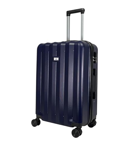MY TRAVEL BAG ABS Hartschalen-Koffer Trolley Reisekoffer Tasche (Handgepäck-Mittel-Groß-Set) Zwillingsrollen (Dunkelblau, Mittlerer Koffer (65cm)) von MY TRAVEL BAG