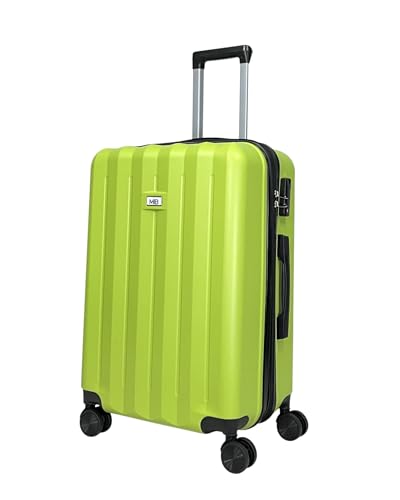 MY TRAVEL BAG ABS Hartschalen-Koffer Trolley Reisekoffer Tasche (Handgepäck-Mittel-Groß-Set) Zwillingsrollen (Grün, Großer Koffer (75cm)) von MY TRAVEL BAG