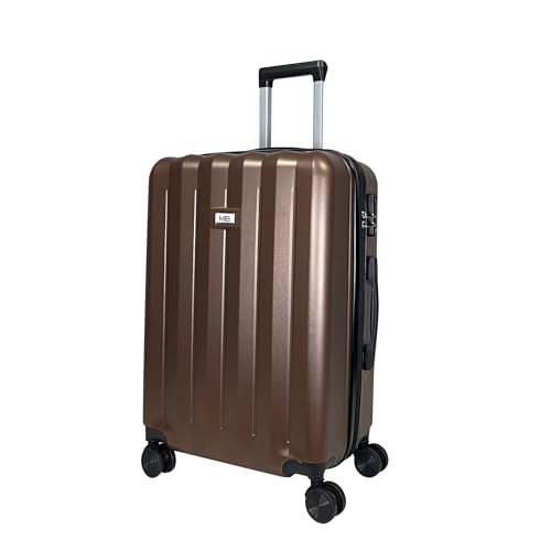 MY TRAVEL BAG ABS Hartschalen-Koffer Trolley Reisekoffer Tasche (Handgepäck-Mittel-Groß-Set) Zwillingsrollen (Kaffee, Handgepäck (55cm)) von MY TRAVEL BAG