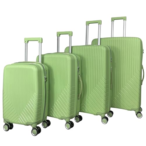 MY TRAVEL BAG Hartschalen-Koffer Trolley Reisekoffer(M/L/XL/XXL oder Set) 4 Doppel-Rollen (4er Set, Hellgrün) von MY TRAVEL BAG