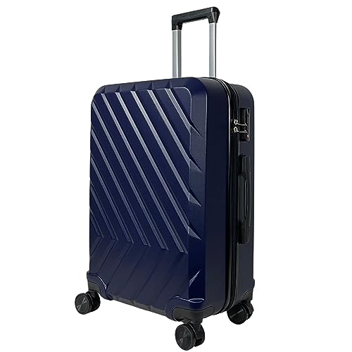 MY TRAVEL BAG Hartschalen-Koffer Trolley Reisekoffer (Handgepäck-Mittel-Groß-Set) 4 Doppel-Rollen (Großer Koffer (75cm), Blau) von MY TRAVEL BAG
