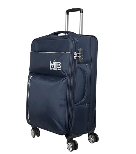 MY TRAVEL BAG Stoffkoffer Reisekoffer Trolley Tasche (M/L/XL/XXL oder 4er Set (Navy, M (Handgepäck)) von MY TRAVEL BAG