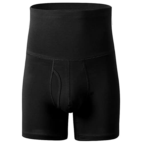 MYENA Herren Body Shaper Shorts 4XL-6XL, hochtaillierte Body Shaper Panty Bummach Control Shorts Elastische Oberschenkel schlanker Shapewear-Slip-Taille Abnehmen,A,5XL von MYENA