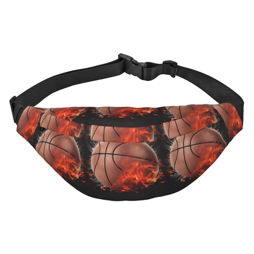 3D-Basketballtasche für Damen und Herren, universal, verstellbar, Wandern, Reisen, Laufen, groß, wasserdicht, Crossbody-Tasche, Hüfttasche, Schwarz , Einheitsgröße von MYGANN