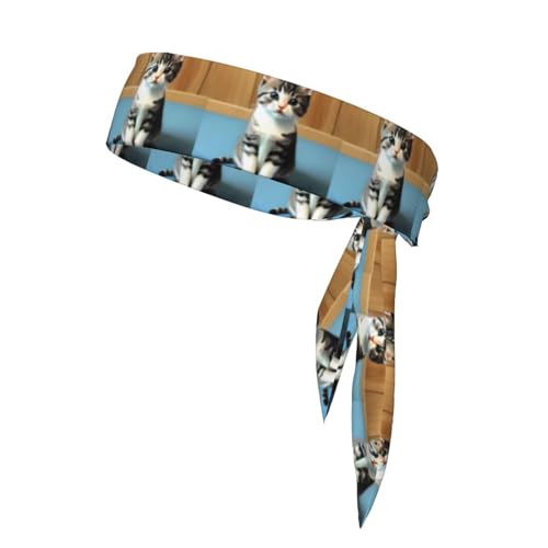 Bedroom Kitten Unisex Sport Strap Reversible Bandana Schal für Yoga Fitness Jogging von MYGANN