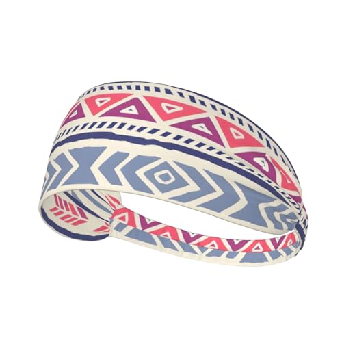 Einfarbiges elastisches Haarband mit geometrischem Blumenmuster, Unisex, für Outdoor-Sport, Yoga, Laufen, Fitness von MYGANN