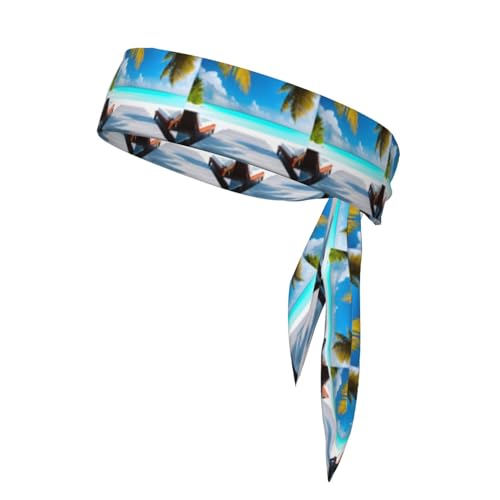 Maldives Holidays Unisex Sport Strap Reversible Bandana Schal für Yoga Fitness Jogging von MYGANN