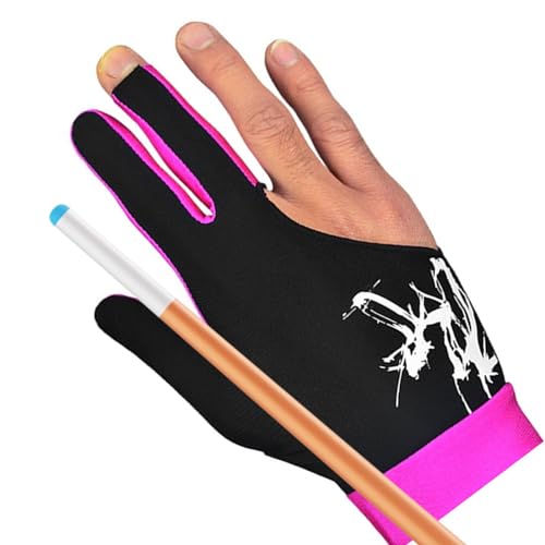 3-Finger-Handschuhe – athletische Handschuhe für Herren, elastisch, ultraseidig, dünn, atmungsaktiv, rutschfest, 3 offene Finger, Billard-Spleißprozess-Handschuhe für linke, rechte Hände. von MYJIO