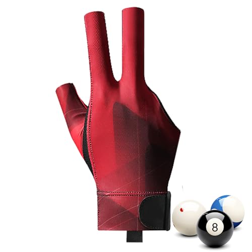 Pool-Handschuhe – Professionelle Billard-/Snooker-Handschuhe mit 3 Fingern, leichte und atmungsaktive Snooker-Handschuhe, universelles rutschfestes Billardzubehör für Damen und Herren von MYJIO