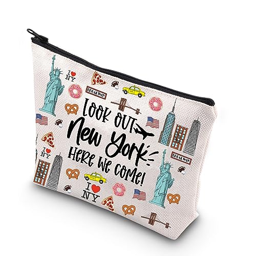 MYSOMY New York City Make-up-Tasche New York Trip Gifts New York Kulturbeutel New York City Reisezubehör, New York Make-up-Tasche von MYSOMY