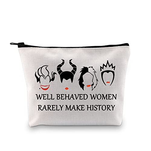 MYSOMY Schurken Make-up-Tasche gut verhaltene Frauen selten machen Geschichte Tasche Bad Witches Make-up Tasche Evil Queen Geschenk Kosmetiktasche, Women Make History Mb, Modisch von MYSOMY