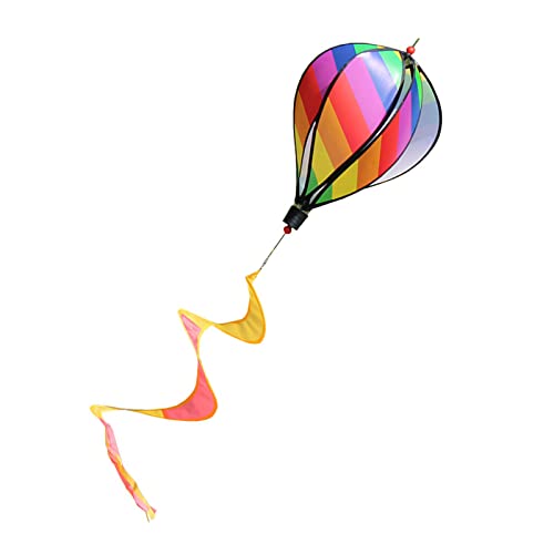 MYSUNBAR Ballon Windspiel Windrad Hängende Regenbogen Heißluftballon Bunte Wind Spinner Windmühle Spirale Vogelabwehr Vogelschutz für Garten Balkon Hof Dekoration von MYSUNBAR