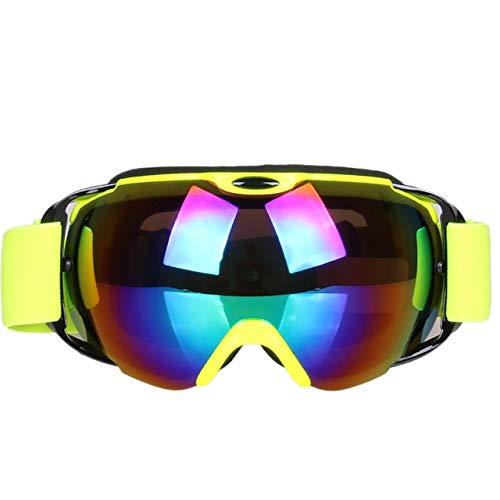 Ski Doppellinse UV400 Antibeschlag Männer und Frauen Offroad Motorrad Brille-Gelb von MYSdd