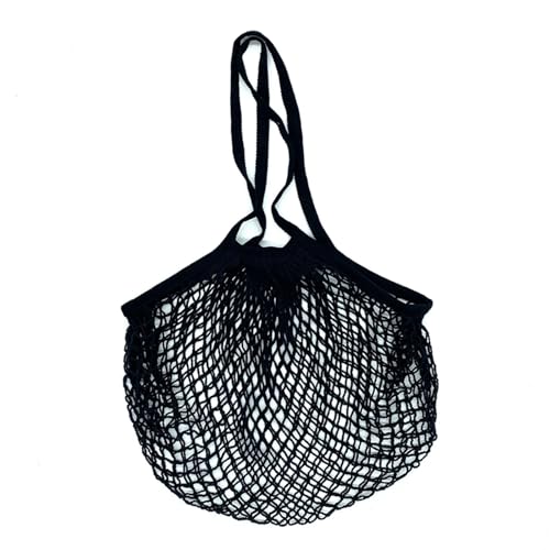 Tragbare Baumwoll-Netztasche Wiederverwendbare Einkaufstaschen for Obst und Gemüse, for die Küche, Netz-Aufbewahrungstasche, tragbare Einkaufstaschen, Netz-Einkaufstasche mit langem Griff Netztasche ( von MZPOZB