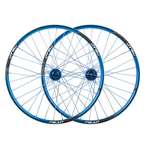 MZPWJD MTB Scheibenbremsradsatz 26 Zoll Mountainbike Fahrradfelgen QR Für 7/8/9/10 Geschwindigkeit Kassette 32 Sprach (Color : Blue, Size : 26") von MZPWJD