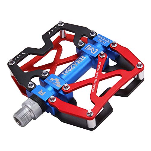 Mzyrh Mountain Bike Pedals Ultra Strong Colorful CNC Machined 9/16" Cycling Sealed 3 Bearing Pedals von MZYRH