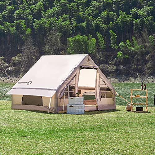 Aufblasbares Zelt, großes Zelt für 3–5 Personen für den Außenbereich, große Campingzelte, kein Aufbau der Zeltstange in Sekunden erforderlich, einfacher Aufbau, Glockenzelt aus Seg von MaGiLL