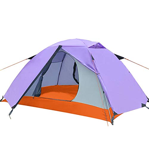 Zelt für 2 Personen, Outdoor-Erholung, Campingzelte, doppellagig, 4 Jahreszeiten, Wandern, Angeln, Strandzelte für Wandern, Reisen, kleine Überraschung (lila, 200 x 140 x 100 cm) von MaGiLL