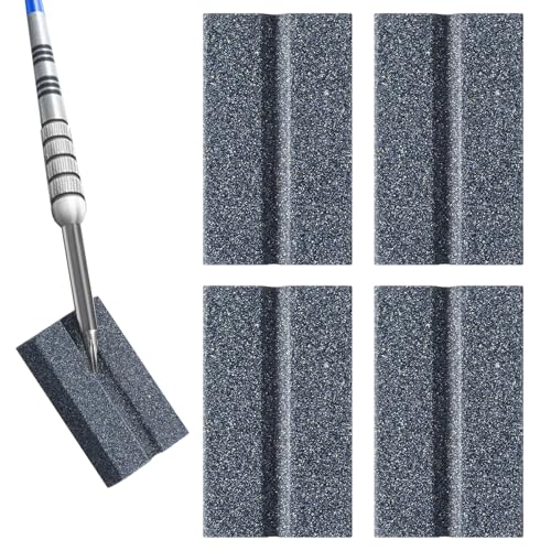 Mabor 4 Stück V-Förmiger Dart Schleifstein, Dart Spitzer Dartpfeile Metallspitze für Darts Stahlspitzen Sharpener Darts Point Spitzer Leicht Polieren Entgraten von Mabor