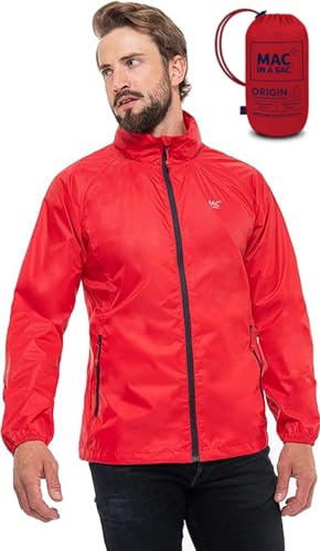 Mac in a Sac Herren Origin II - Waterproof Packable Jacket Regenjacke, Red, XXL von Mac in a Sac