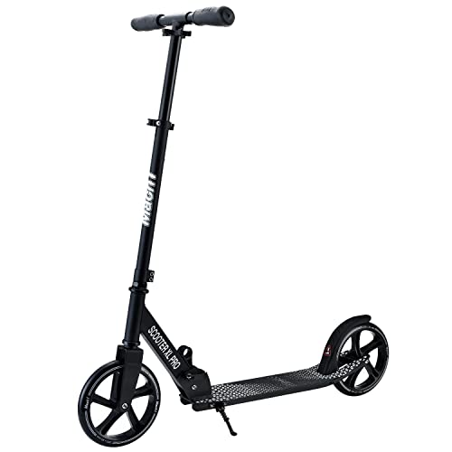 Mach1 Kick Scooter ALU City Roller Tretroller Große 200mm XXL Wheel Rollen/Reifen Erwachsene und Kinderroller klappbar Kickscooter (XL Schwarz) von Mach1