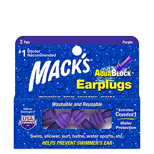 Macks Aqua Block Ohrstöpsel Violett violett 2 Pairs von Mack's