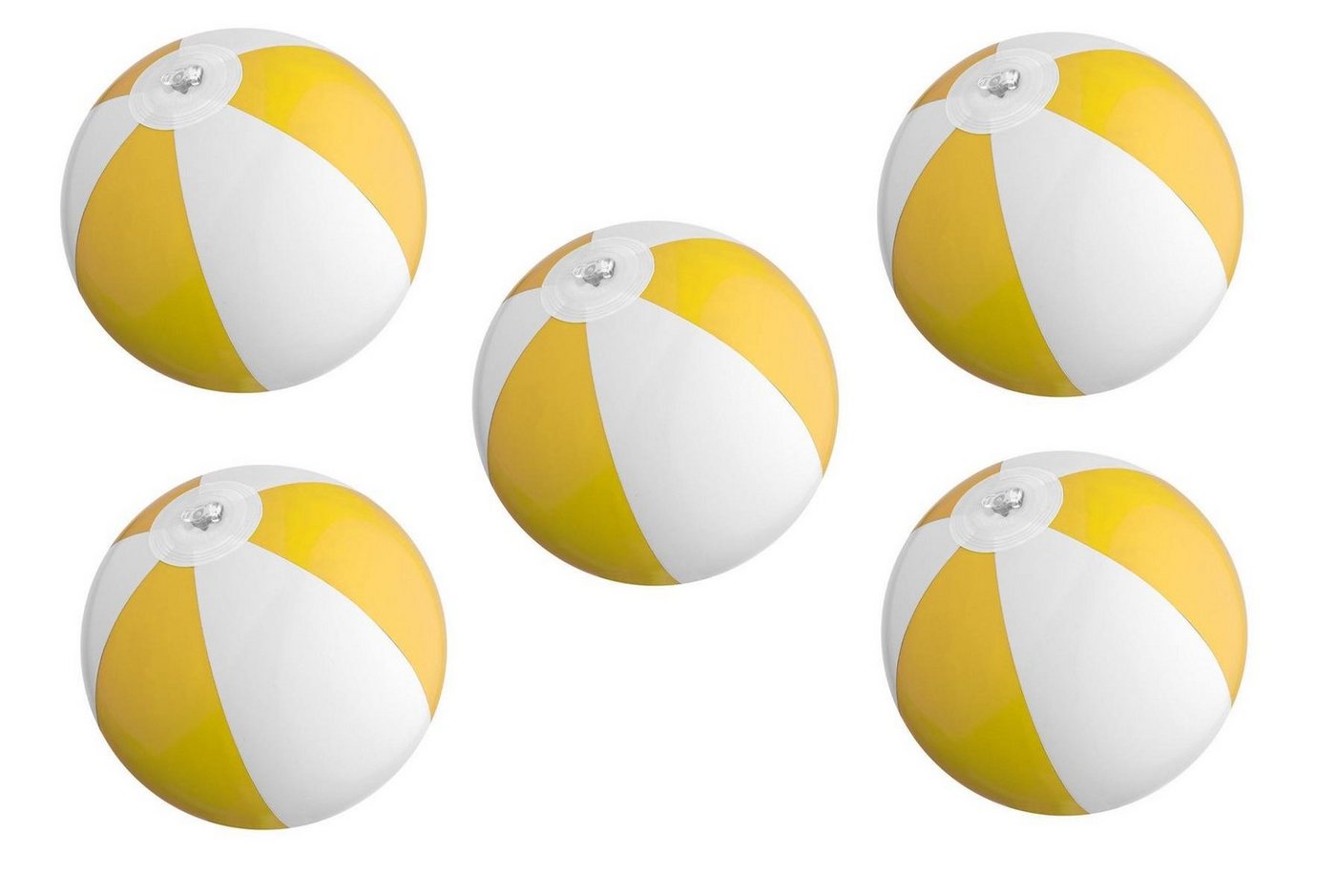 Macma Wasserball 5x Mini Strandball / Wasserball / Farbe: gelb-weiß von Macma