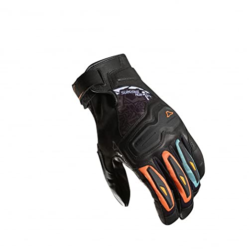 Macna Haros Rok Bagoros Motorrad Handschuhe (Black/Orange,4XL) von Macna