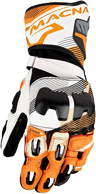Macna Powertrack 2.0, Handschuhe - Schwarz/Orange/Weiß - L von Macna