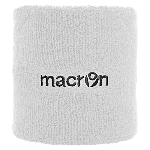 Macron Schweißband Cadiz · Unisex Damen Herren Wristband · Handgelenk Schweissband · aus Baumwoll Frottee Stoff (weiß, 1SZ) von Macron via Sportkluft