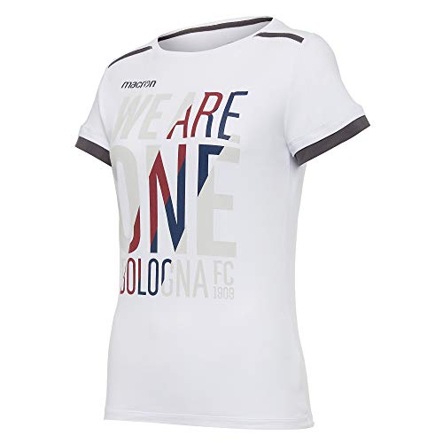 Macron Bfc Merch Ca Woman BIA, T-Shirt aus Baumwolle, für Damen, Bologna FC 2020/21, Weiß, L von Macron