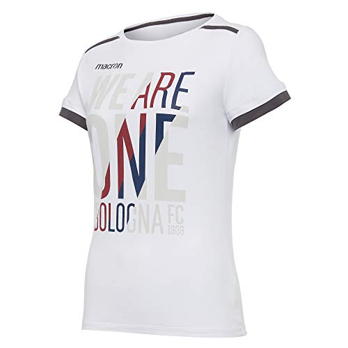 Macron Bfc Merch Ca Woman BIA, T-Shirt aus Baumwolle, für Damen, Bologna FC 2020/21, Weiß, XS von Macron