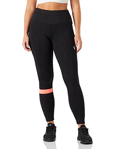 Macron Damen Run FCC Clover Light Stretch Long Pants Woman Blk/Ncor Laufhose, Schwarz, S von Macron