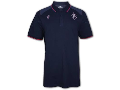 Macron FC Basel Travel Poloshirt 23 24 Navy FCB Polo Jersey Fan Shirt Schweiz, Größe:XL von Macron
