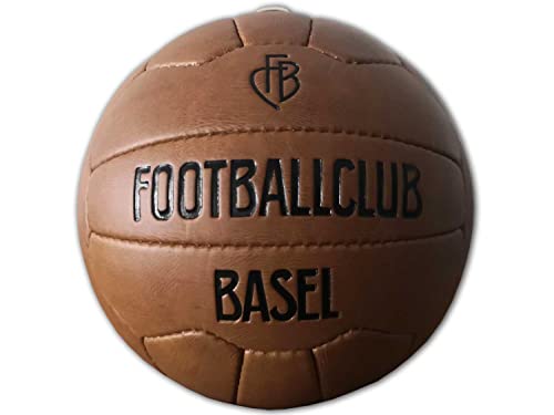 Macron FC Basel Vintage Ball braun FCB Fan Fußball nostalgisch Fanball, Größe:5 von Macron