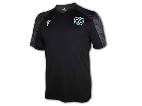 Macron Hannover 96 Training Shirt Staff 23 24 schwarz H96 Fan Jersey Trikot, Größe:XXL von Macron