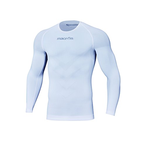 Macron Kompressionsshirt mit Langen Ärmeln, Performance + T-Shirt, weiß, XL von Macron