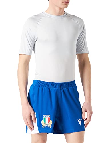 Macron Merchandising ufficiale Shorts Home Italy Rugby 2021/22, blau, XXL von Macron