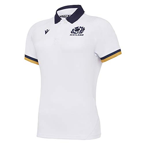 Macron SRU M20 Authentic Female Away Pro Shirt Body Fit SS, Damen Trikot Scotland Rugby 2020/21, Weiß, 10 von Macron