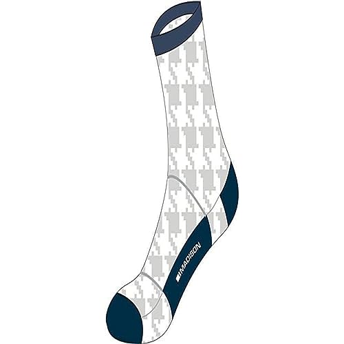 Madison Herren Roadrace Apex Long Sock, Houndstooth White/Ink Blue, X-Large 46-48 von Madison