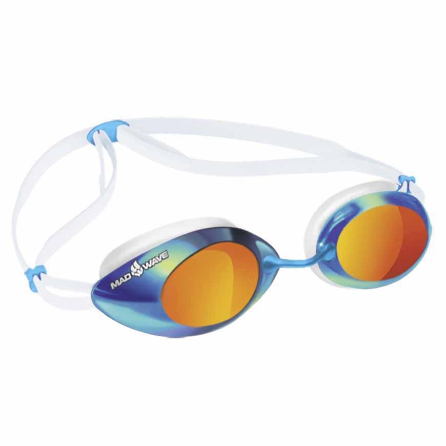 Madwave Lane 4 Rainbow Swimming Goggles Weiß,Blau von Madwave