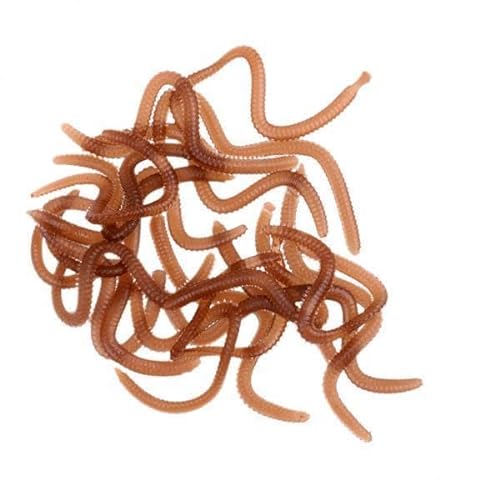 MagiDeal 2X 20x Künstliche 9cm Würmer Simulation Weiche Köder Würmer von MagiDeal