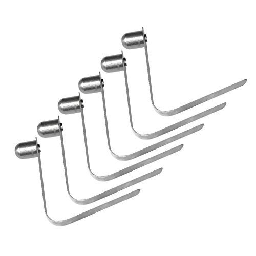 MagiDeal 6 Stück 8mm Edelstahl Kayak Paddle Spring Clips - Tent Pole Clips - Snap Button Clip, Edelstahl für Zelte, Kajak, Paddel, Zeltstange von MagiDeal