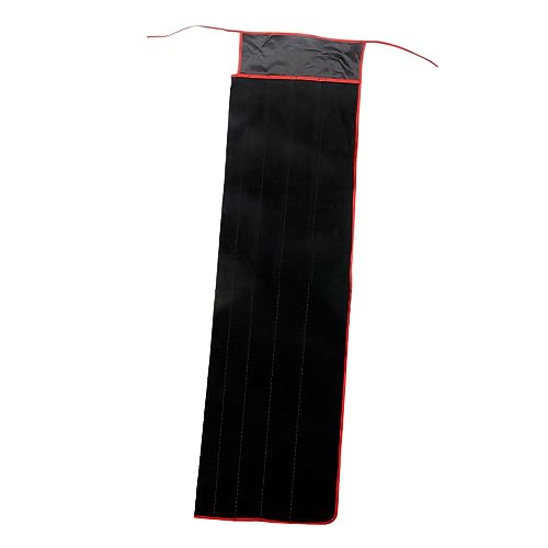 MagiDeal Angelruten-Tasche, Angelruten-Schutzhülle, lang, schwarz, Schutz-Tragetasche, Flanell-Angelrute-Träger, Angelruten-Tasche, weicher Stoff, 5 Fächer 140cm von MagiDeal