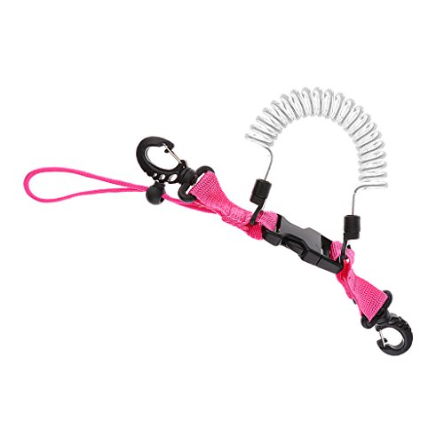 MagiDeal Erwachsene Spiralkabel Spring Coil, mit Karabiner Tauchen Sport Zubehör - Rosa B von MagiDeal