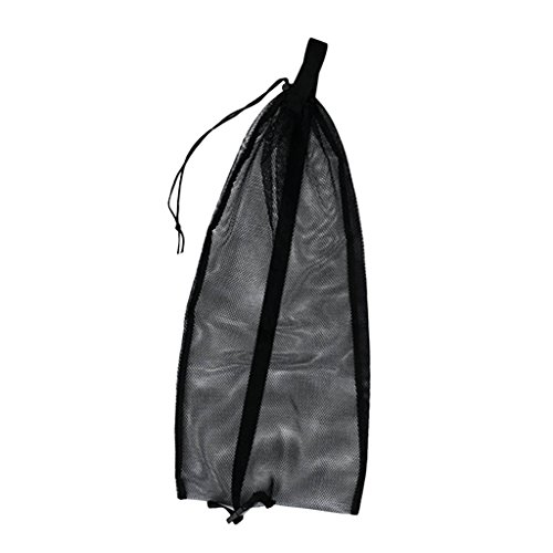 MagiDeal Netzbeutel Mesh Bag Netztasche für Erwachsene Tauchen Schnorcheln Schwimmen, Tragetasche Flossentasche für Schnorchel, Tube, Brille, Maske, Atemregler, Flossen zu aufbewahren, Schwarz von MagiDeal