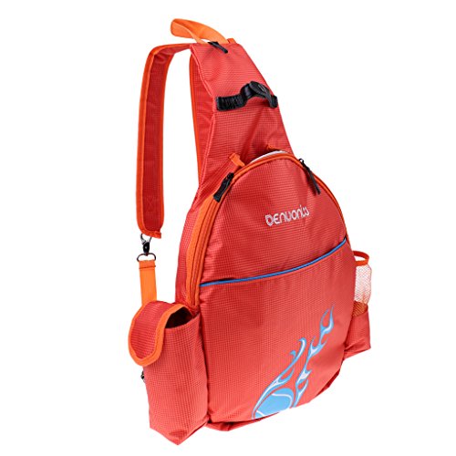 MagiDeal Wasserdicht Tennisschläger Rucksack Tasche Badminton Backpack Sporttasche Schulrucksack für Erwachsener Kinder - Orange von MagiDeal