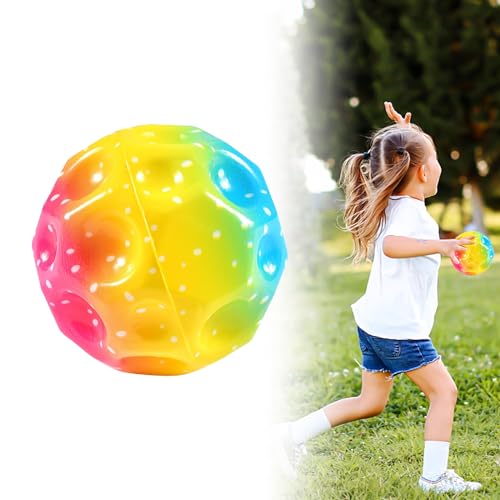MagiSel Astro Jump Ball, Moon Ball, Hohe Sprünge Gummiball Space Ball EIN Knallendes Geräusch Machen Mini Bouncing Toy, Hohe Bounce-Loch-Ball Mondball Lavaball (Bunt) von MagiSel